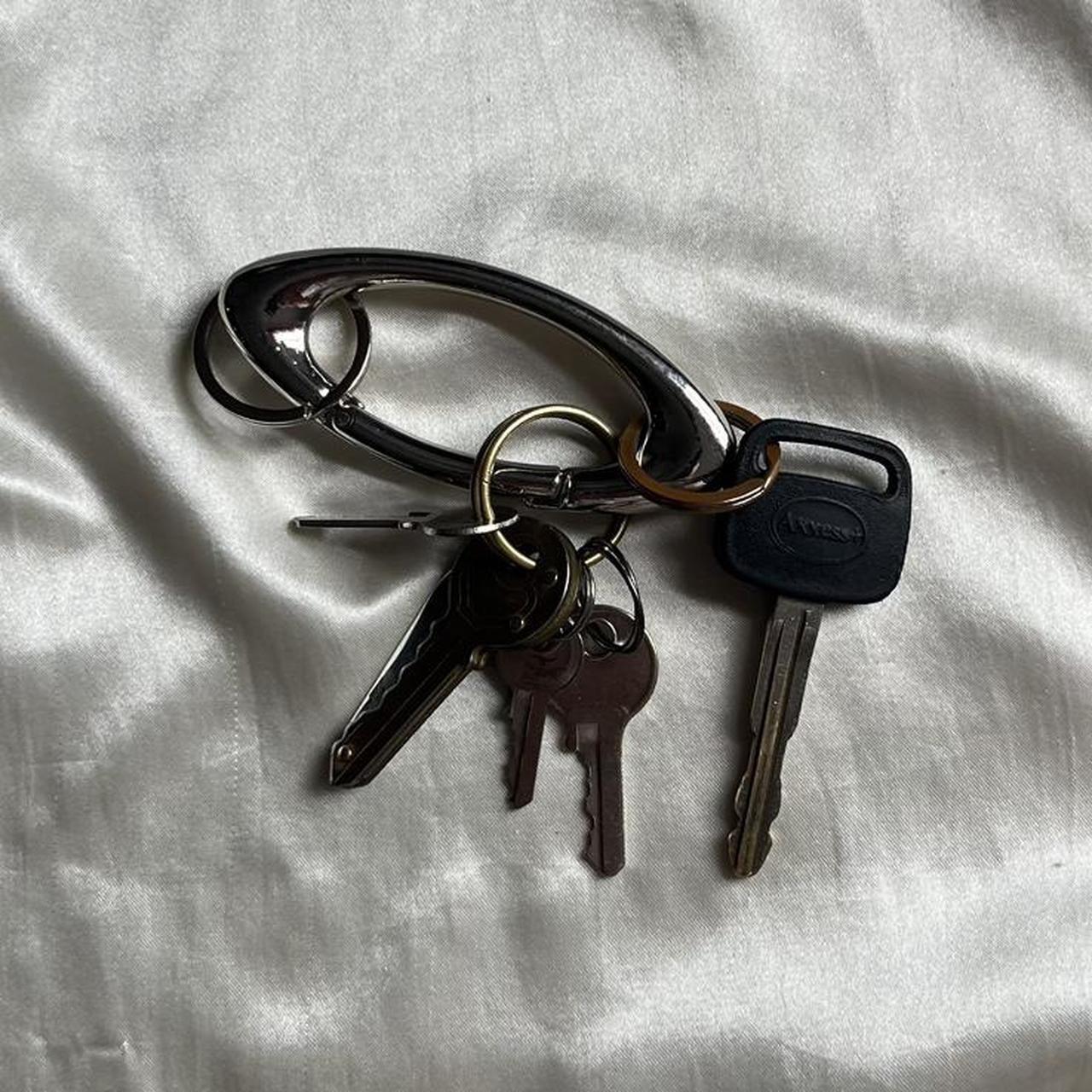 Wickett & Craig 12″ key chain/スタッズ・茶芯・古着
