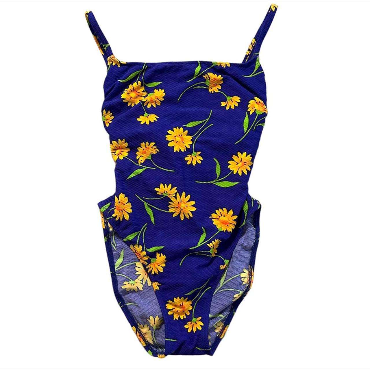 La Blanca Women's Navy and Yellow Swimsuit-one-piece