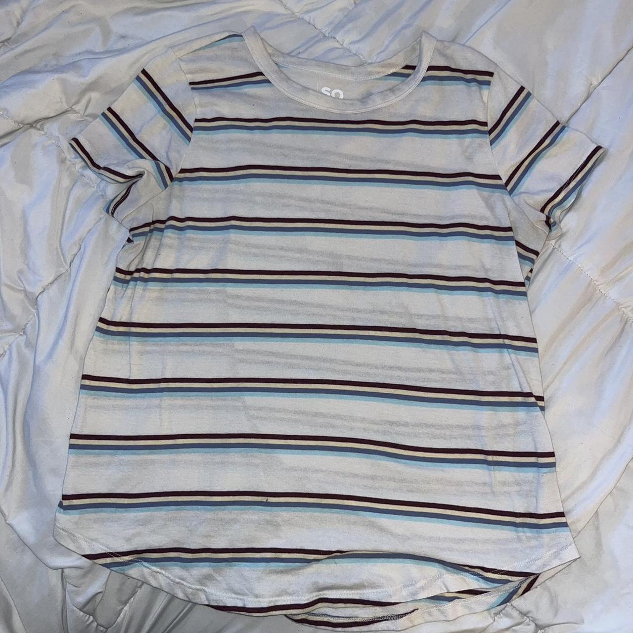 striped tshirt - Depop
