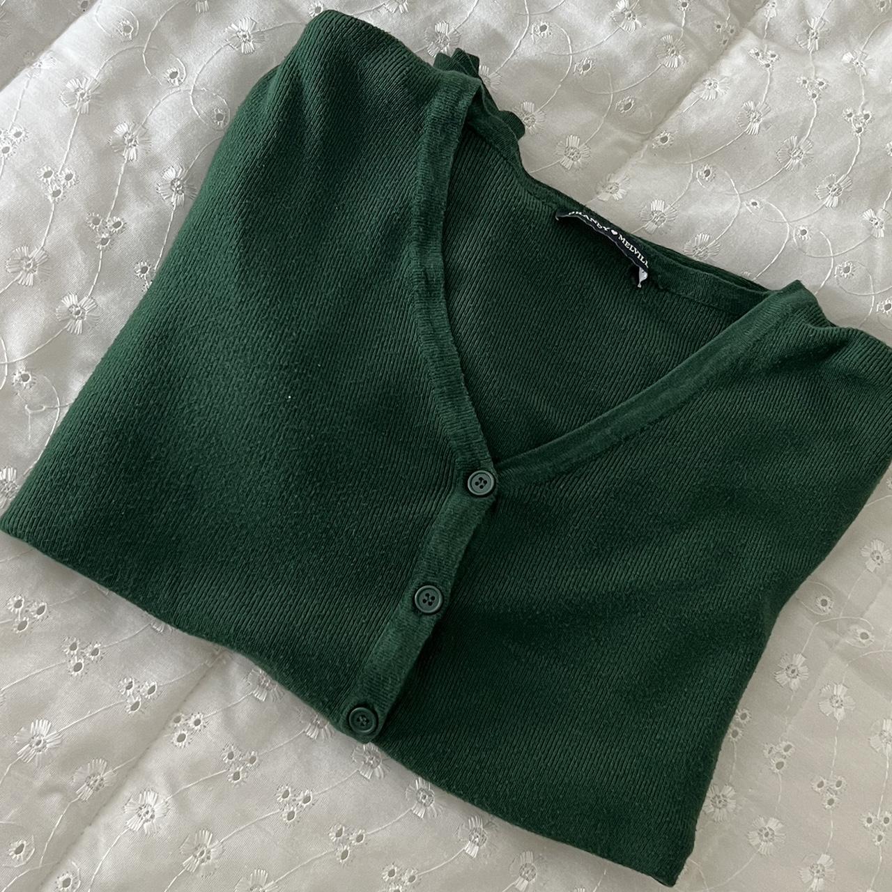 Brandy Melville Women's Green Cardigan Depop