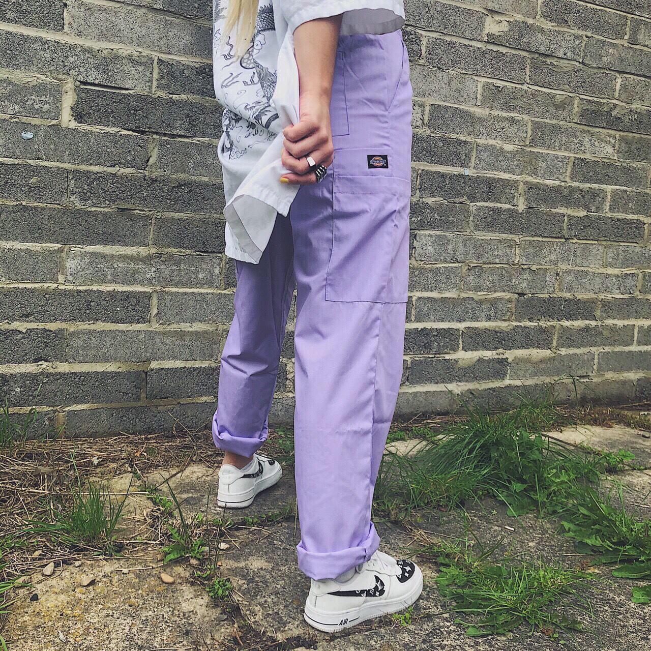 Purple Cargo Pants Outfit