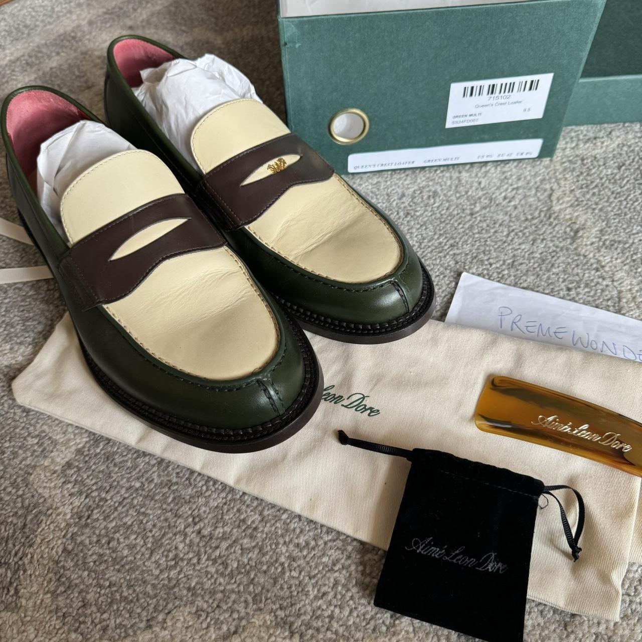 Aime Leon Dore Queens Crest green, cream and brown | Depop