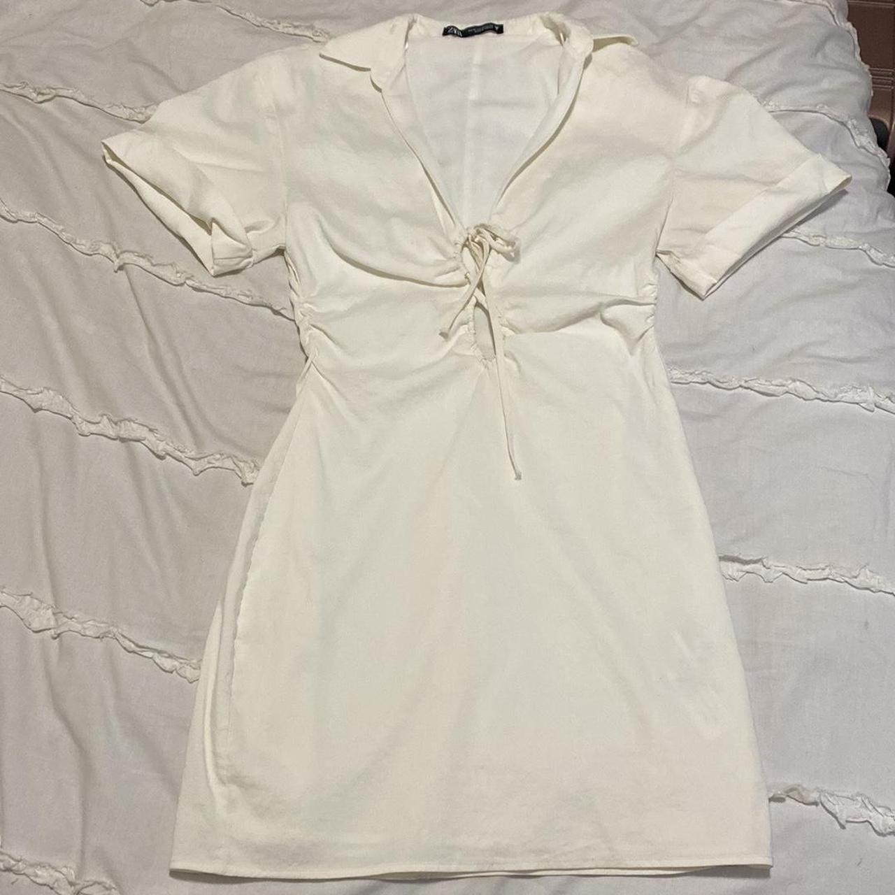 Zara Women's White Dress Depop