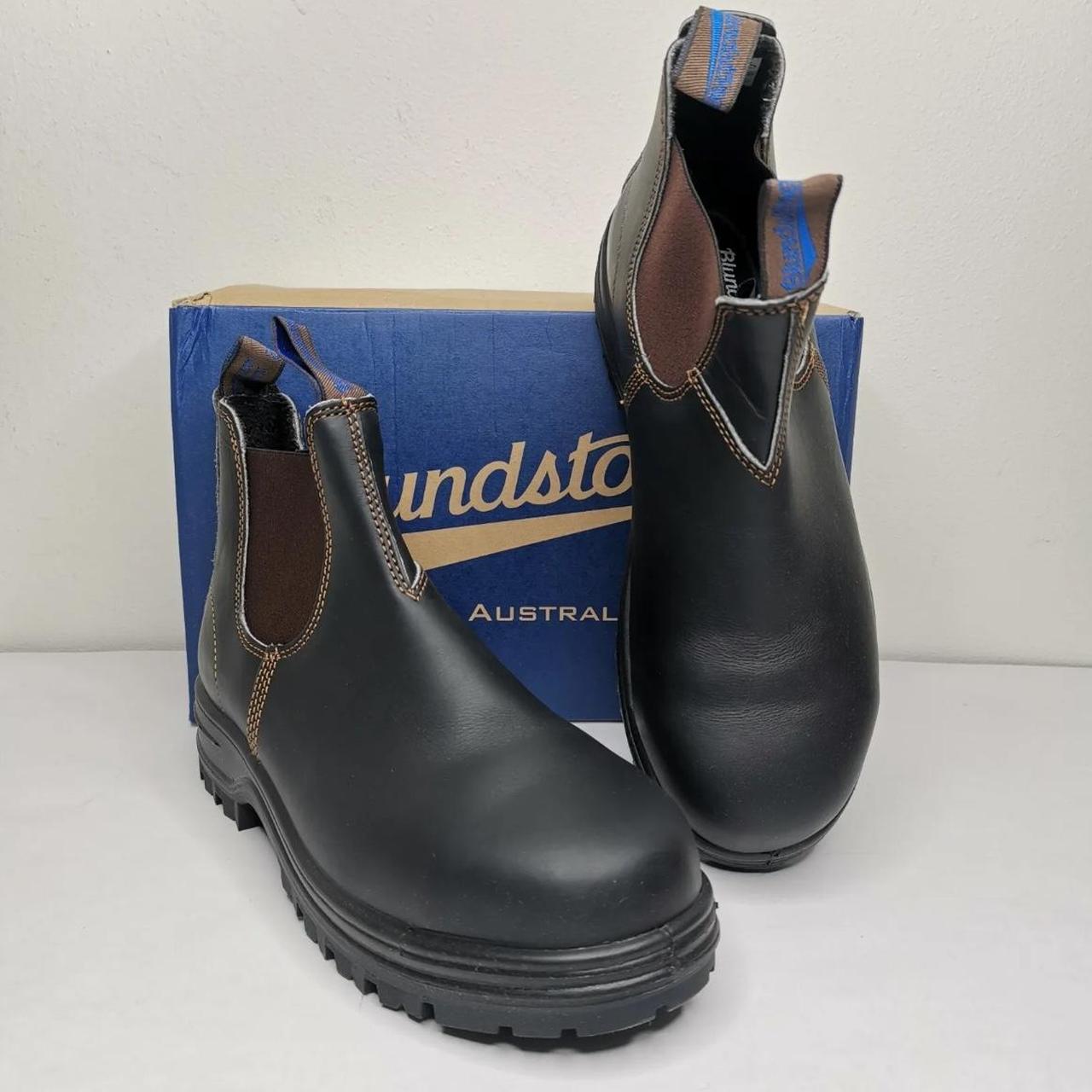 steel toed blundstones au 9/us 10 new with box send... Depop