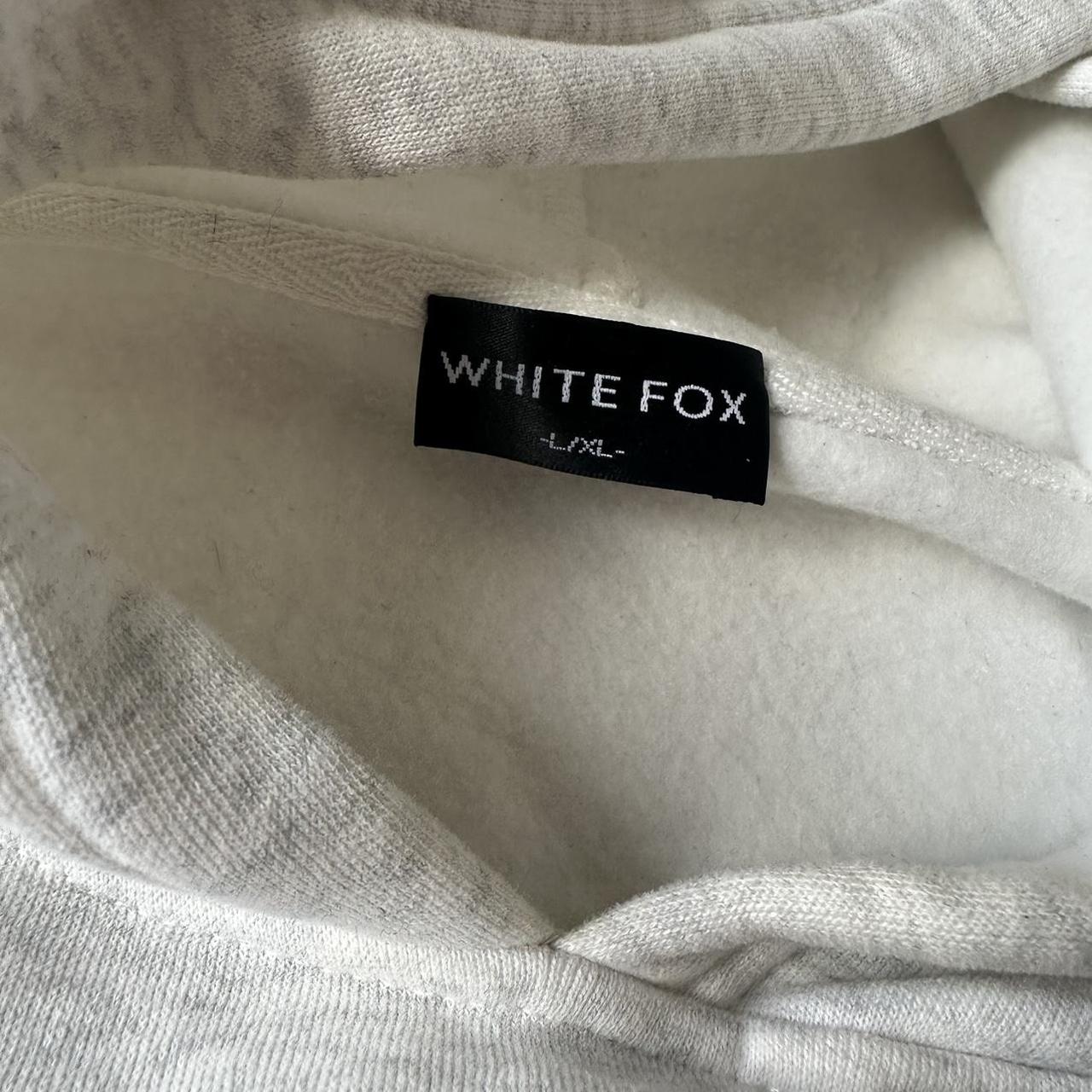 white fox hoodie worn a few times, has some stains... Depop