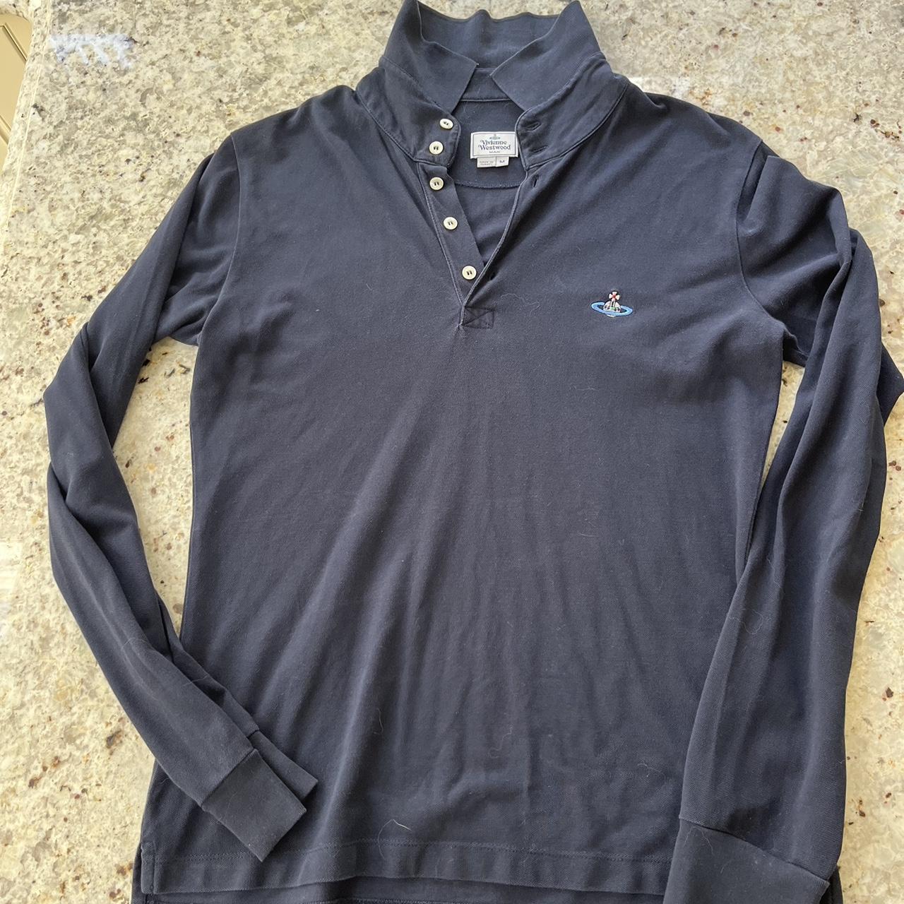 Men’s long sleeve Vivienne Westwood navy polo.... - Depop