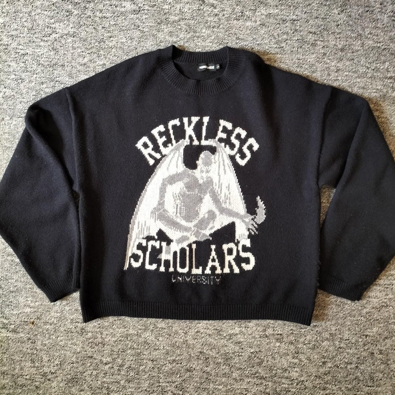 Reckless Scholars University knitsweater