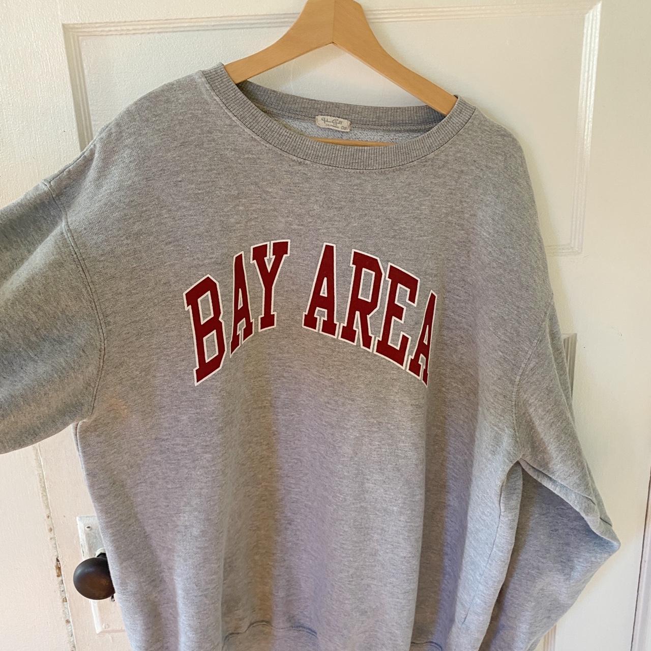 Brandy Melville Gray “Bay Area” crewneck - hardly... - Depop