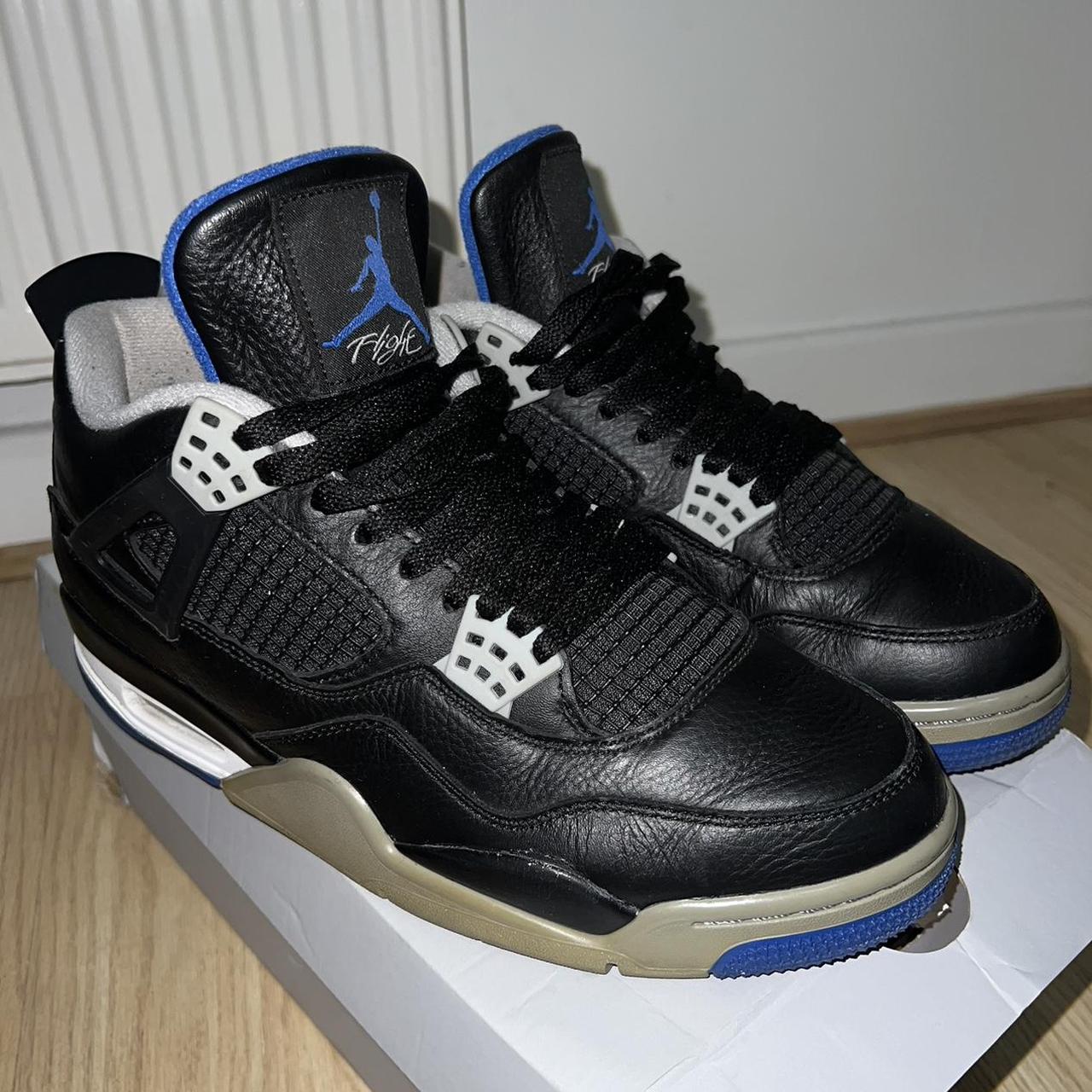 Jordan retro 4 black and blue online