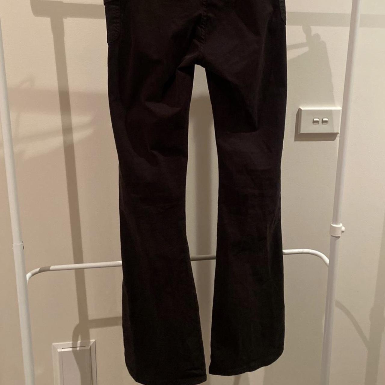 Brandy Melville Agatha Pants - Low Rise Flared Black... - Depop