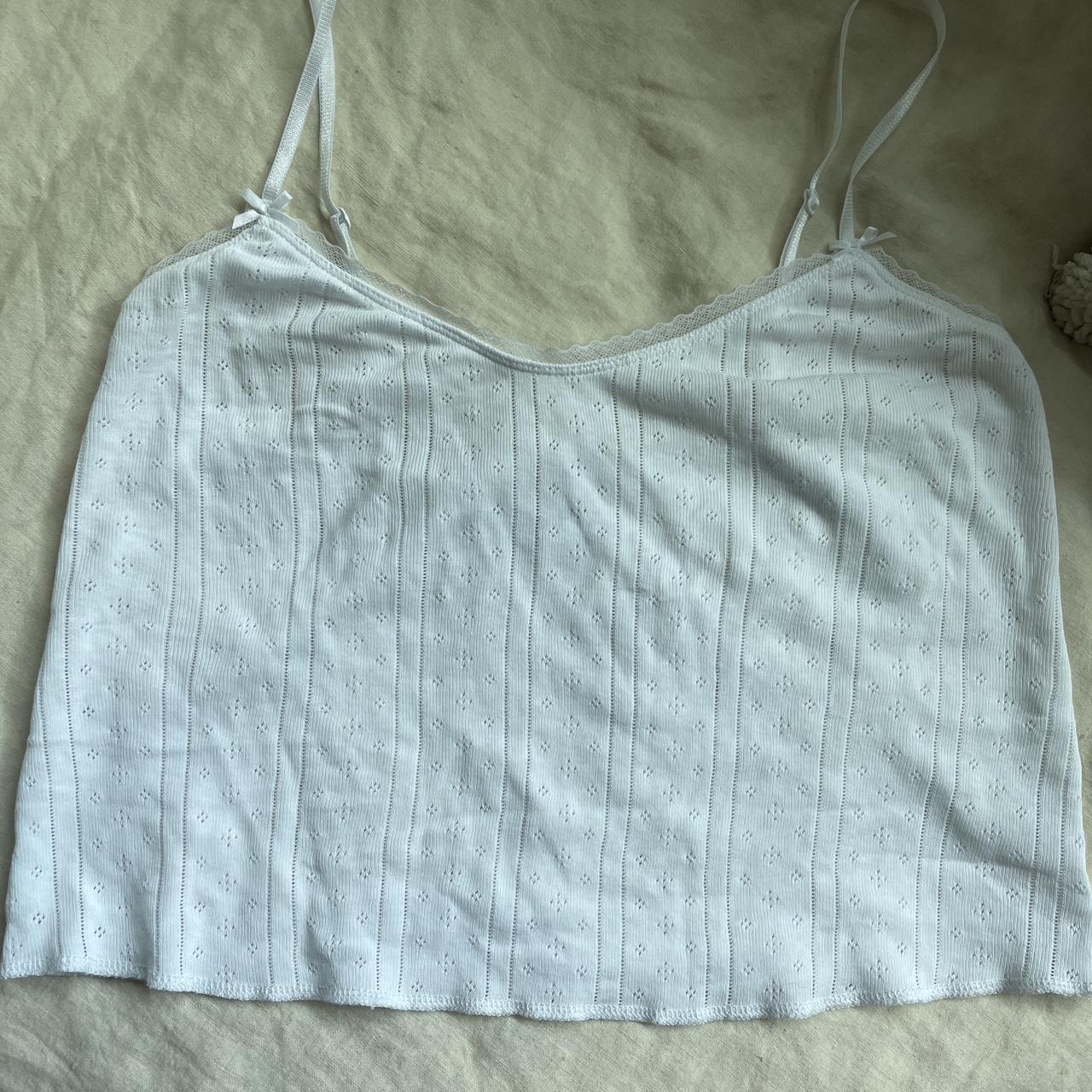 cou cou intimâtes thé cami white point elle tank top... - Depop