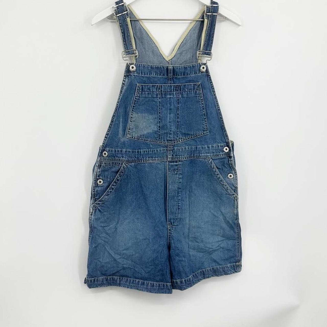 Gap Denim Vintage Granolacore Overalls Shorts Size... - Depop