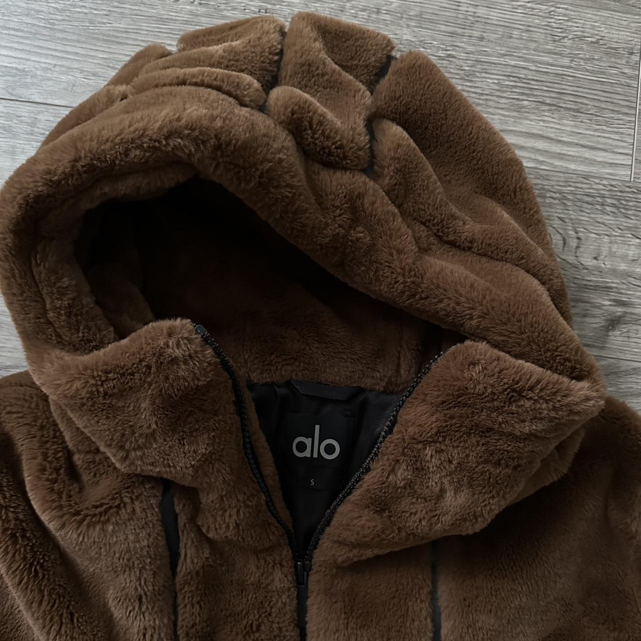 Knock Out Faux Fur Jacket in Brown Size Medium by Alo Yoga