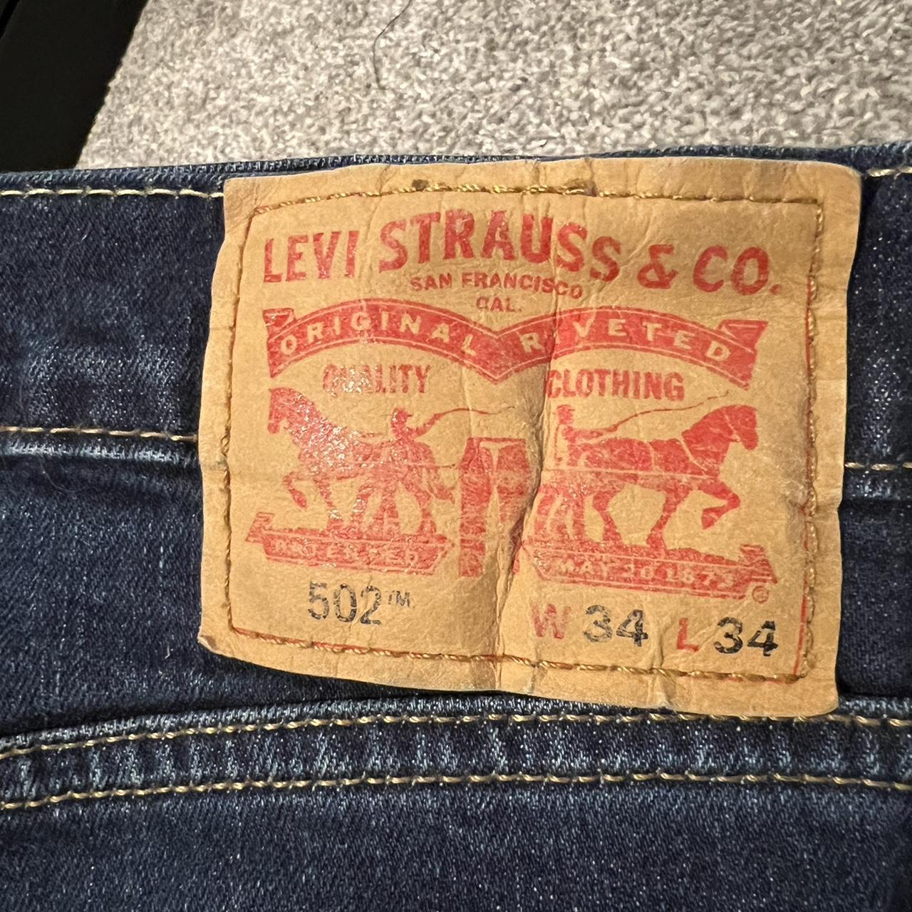 Levi’s 502 blue denim jeans Good condition - slight... - Depop