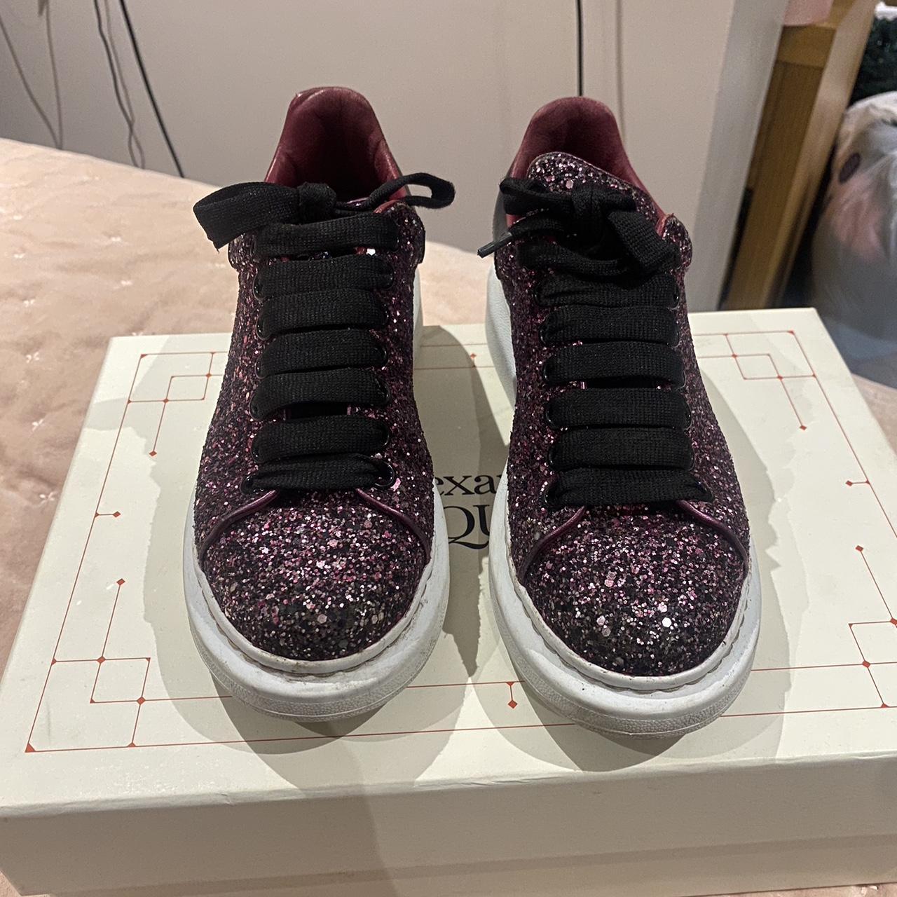 Purple/Pink Glitter Alexander Mcqueen Trainers come... Depop