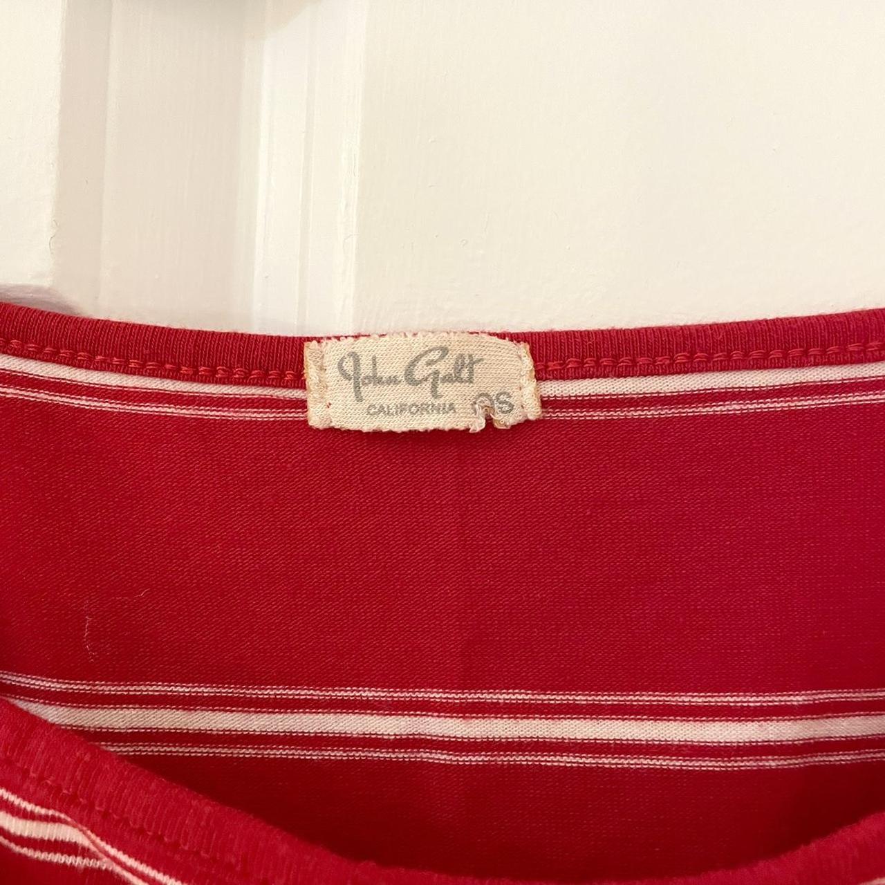 Brandy Melville Red and white striped tank top / - Depop