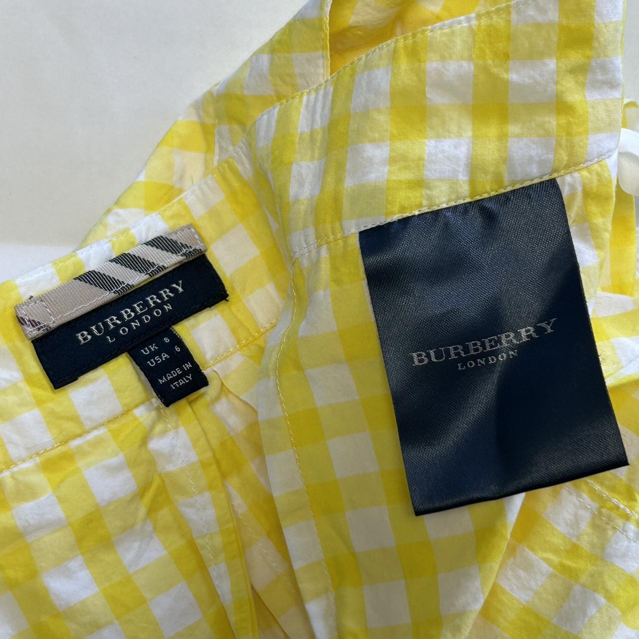 Burberry yellow gingam skirt. Size 6 US / 8 UK. It’s... - Depop