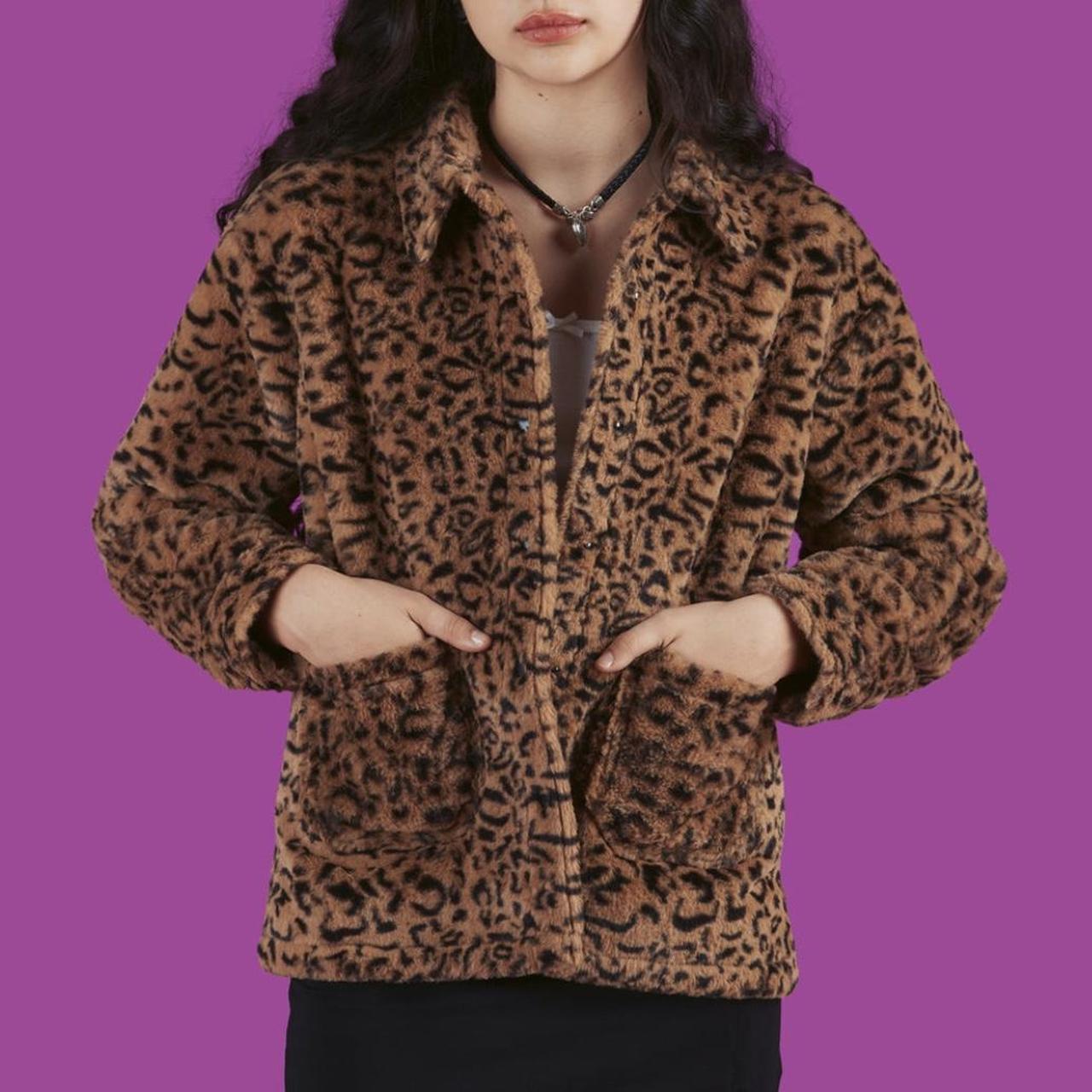 unif debbie leopard print jacket ☆ ☆, used but great...