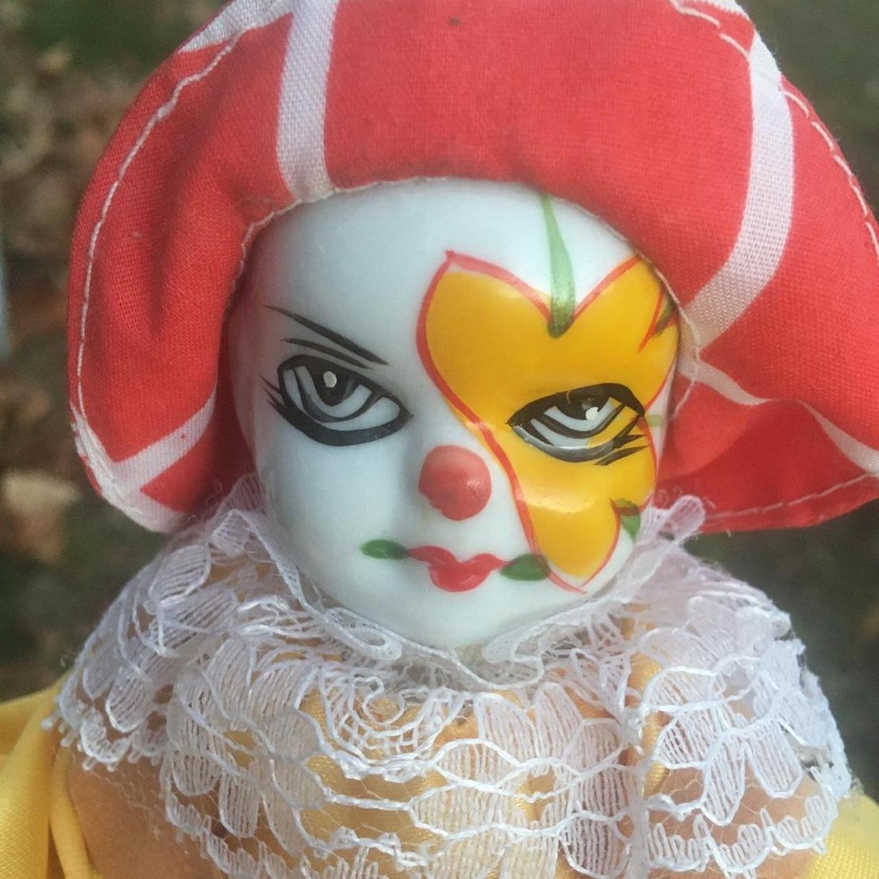 Vintage poseable wire hobo clown doll with red and... - Depop