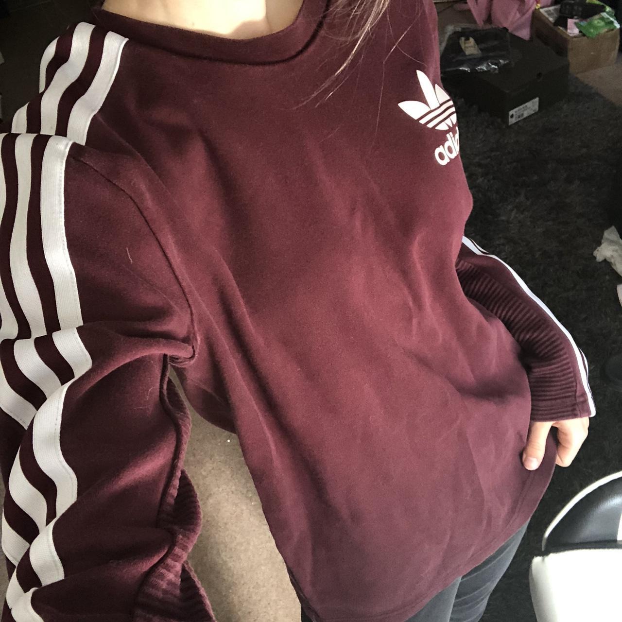 Maroon hotsell adidas jumper