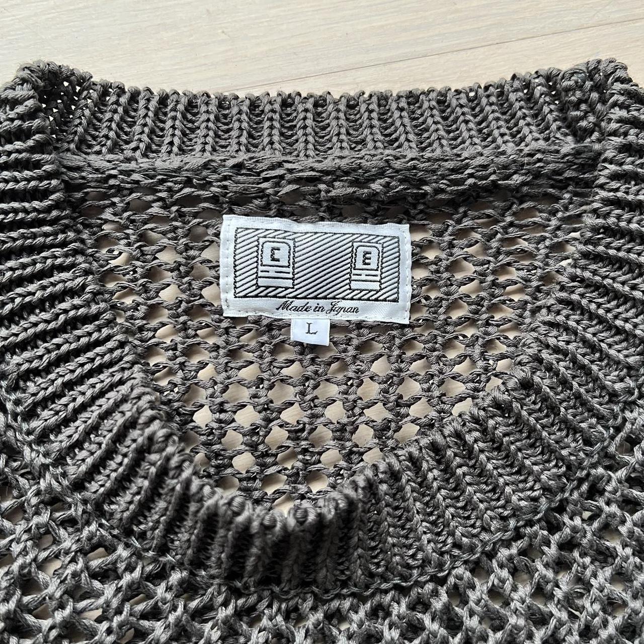 CE. Cav Empt side rib loose net knit jumper charcoal | Depop CE. Cav Empt side rib loose net knit jumper charcoal | Depop
