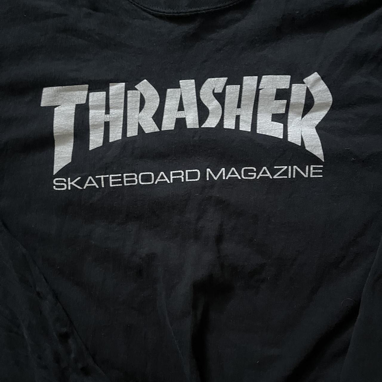 Thrasher Men's Black and White Shirt (2)
