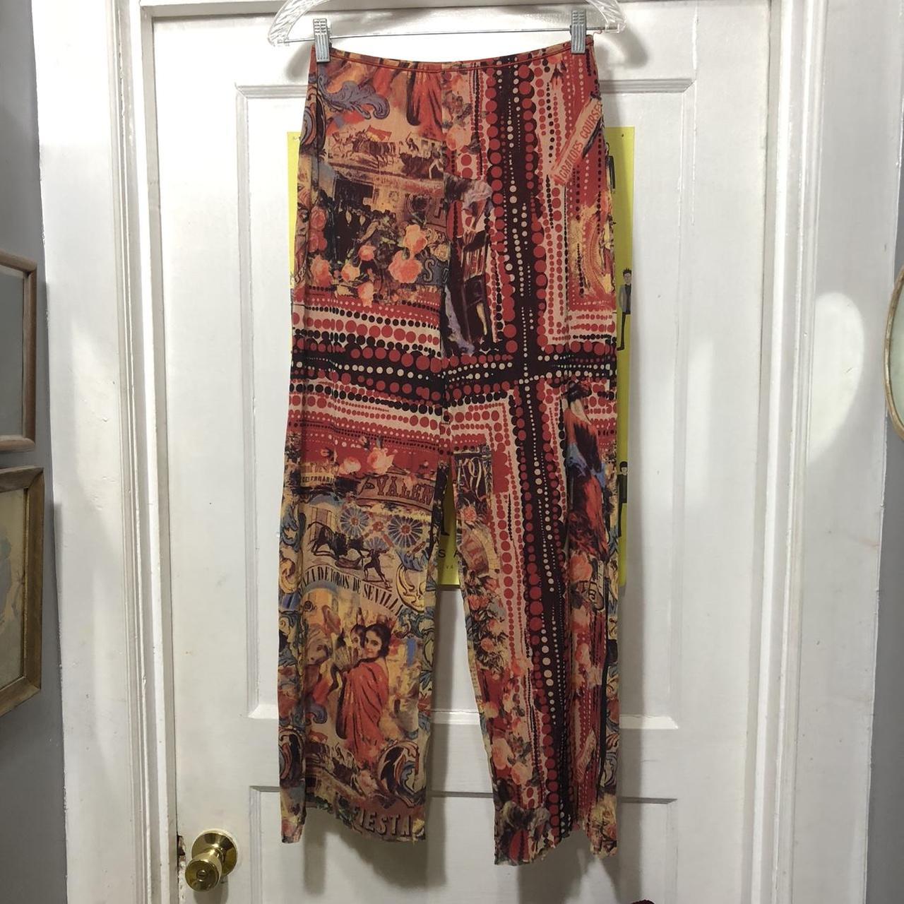 Fuzzi Brand Made in Italy Mesh Moulin Rouge Print... - Depop