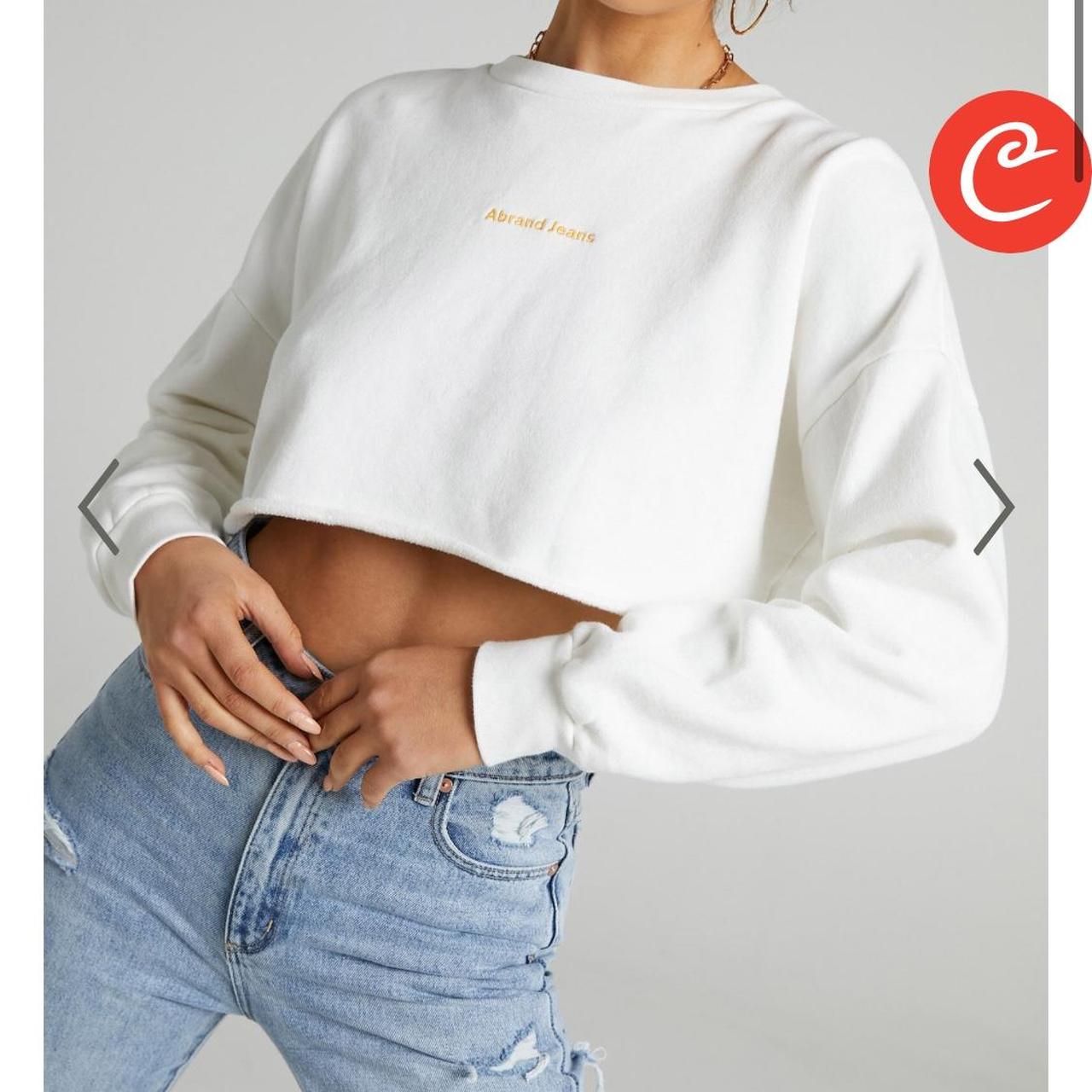 ABRAND A CROPPED OVERSIZED SWEATER IN