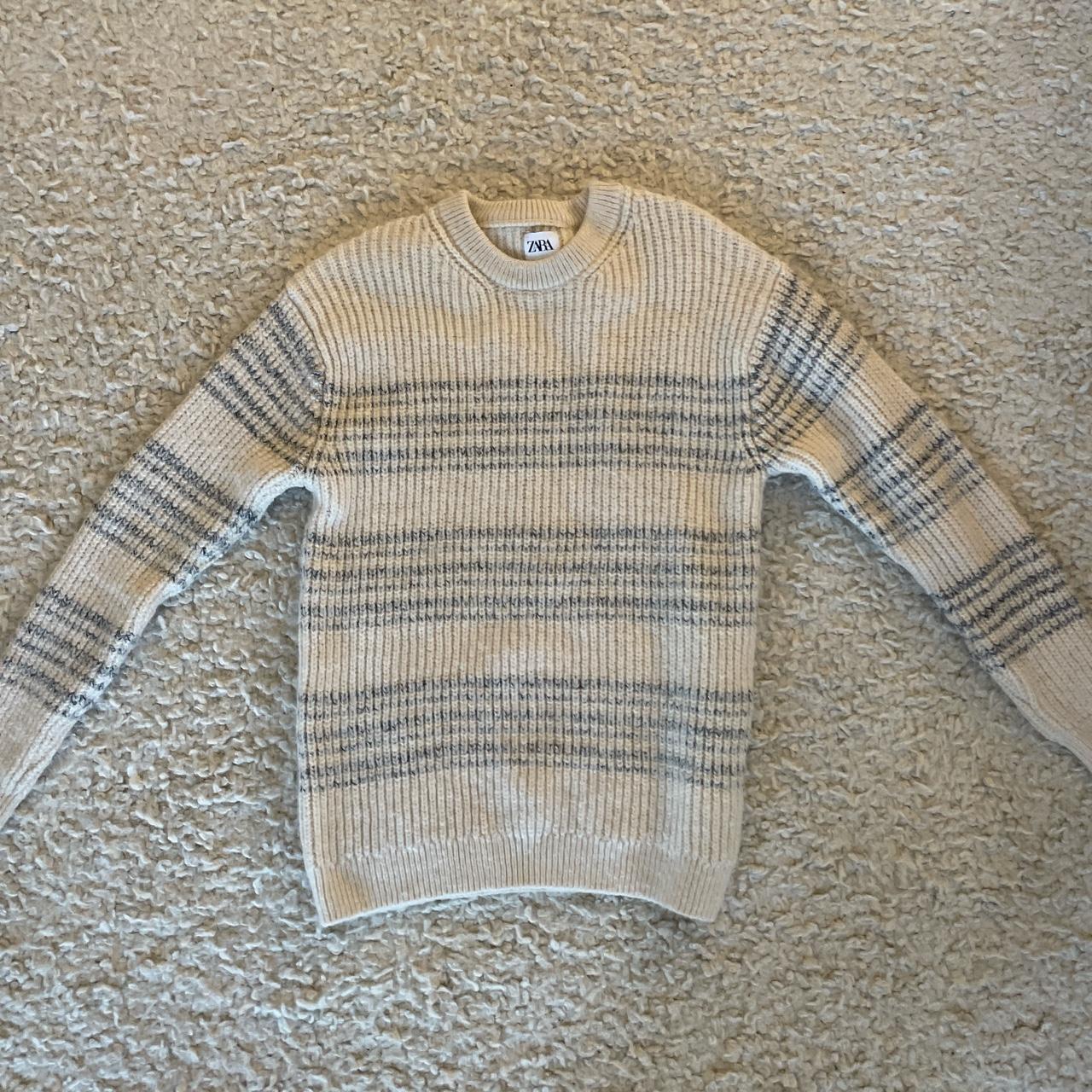 Zara jumper mens Large 4042 inch chest Cream... Depop