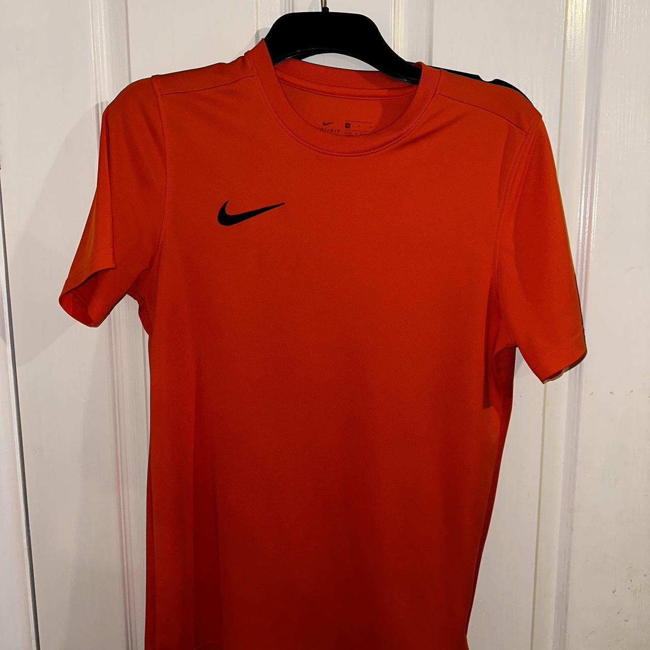 Bright orange Nike dri - fit t-shirt Quality: 9/10... - Depop