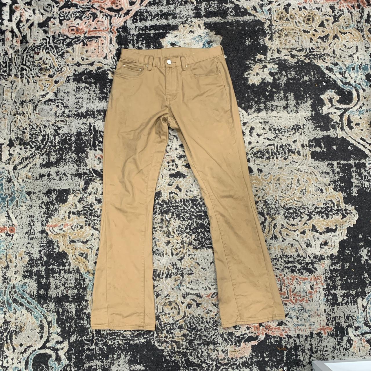 Mnml Flare khakis #mnml #cozy #flare #indie #hotboi - Depop