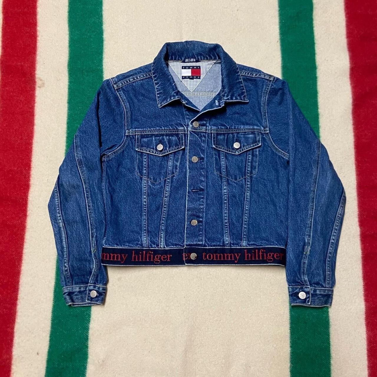 Vintage Tommy Hilfiger Jean Jacket Cropped Denim... - Depop