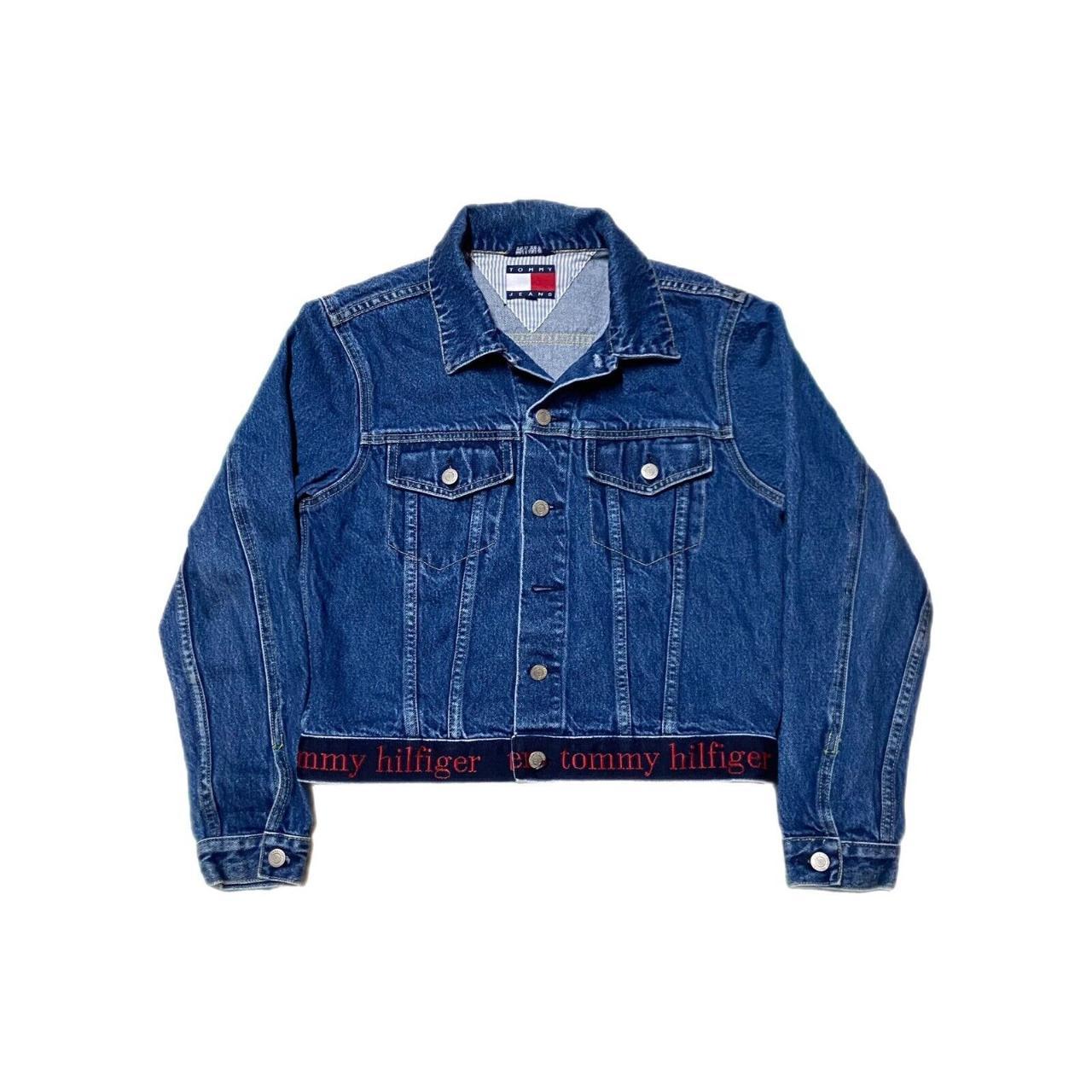 Vintage Tommy Hilfiger Jean Jacket Cropped Denim... - Depop