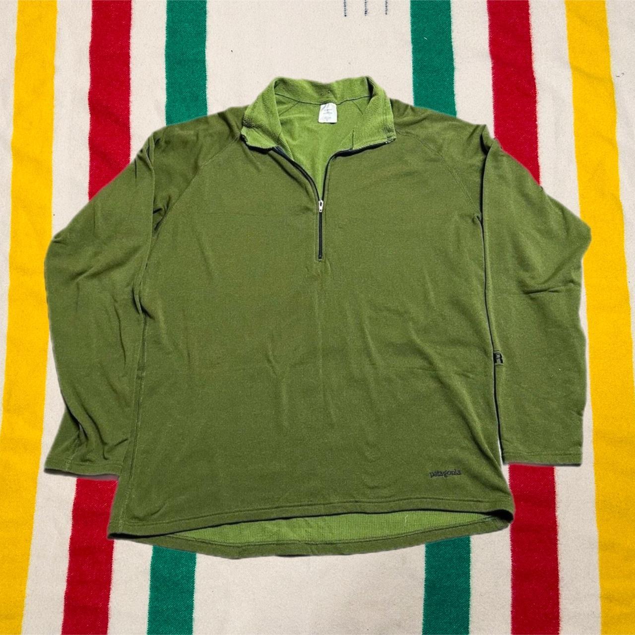 Vintage Patagonia Fleece Jacket Green R.5 Top... - Depop