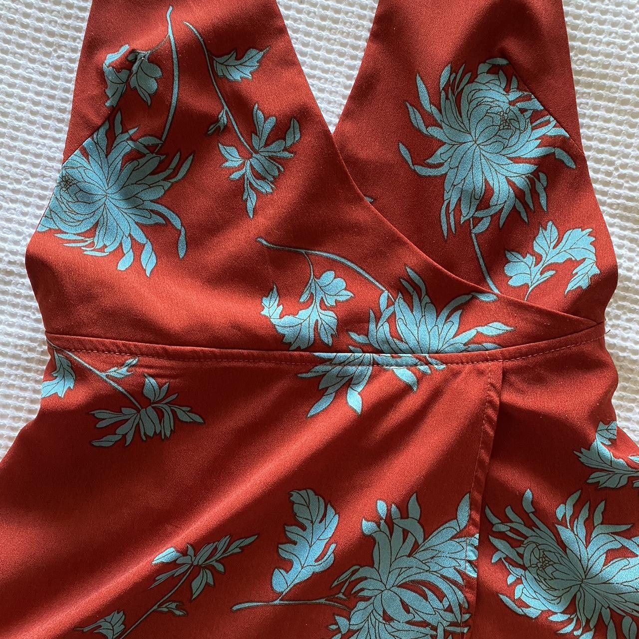 Angel Biba burnt orange mini dress Halter neck... Depop