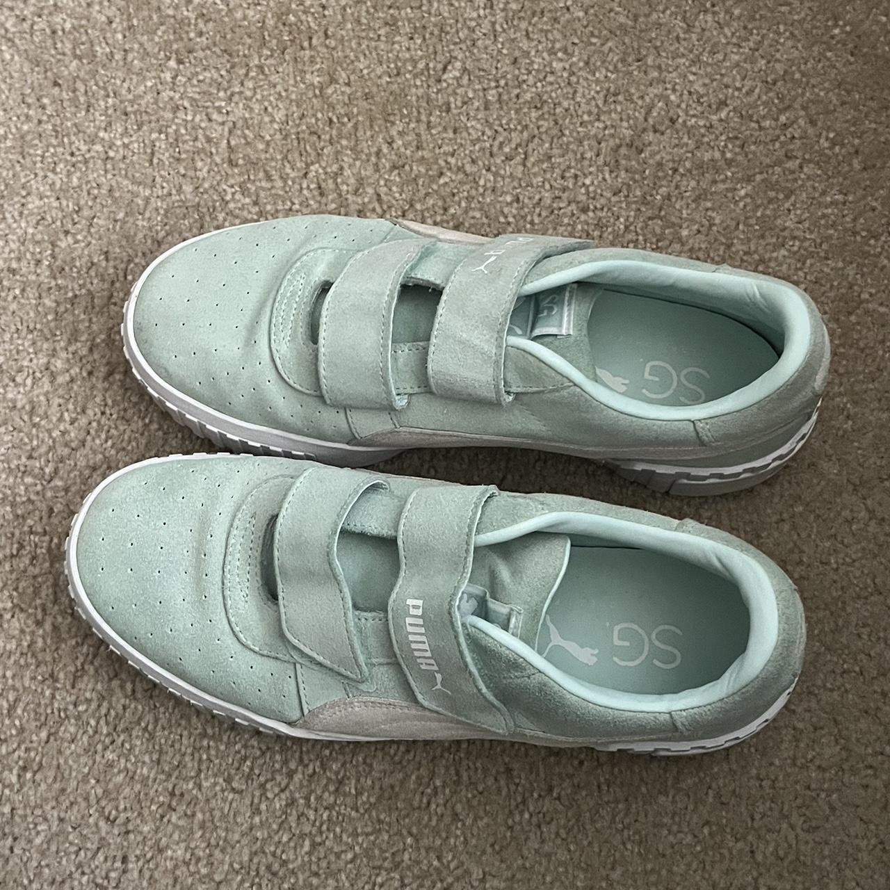 Mint Puma Velcro Sneakers Womens Size 95 Depop 5783