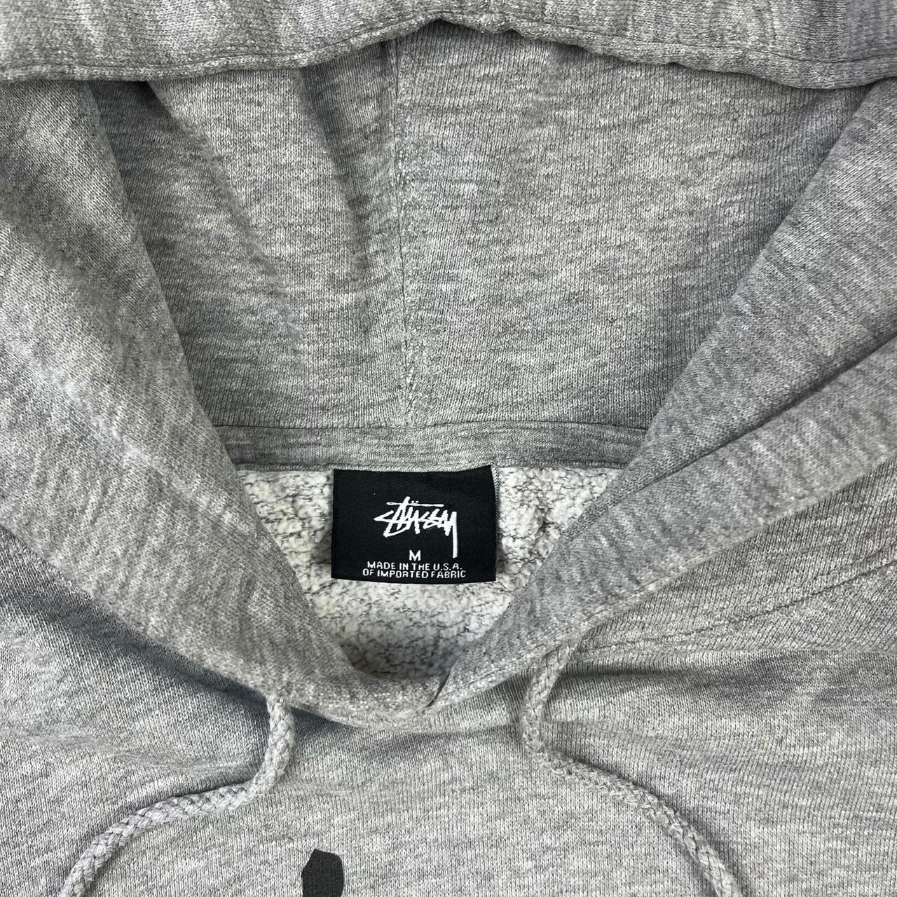 Grey Stussy Logo Hoodie. Size: Medium Condition:... - Depop