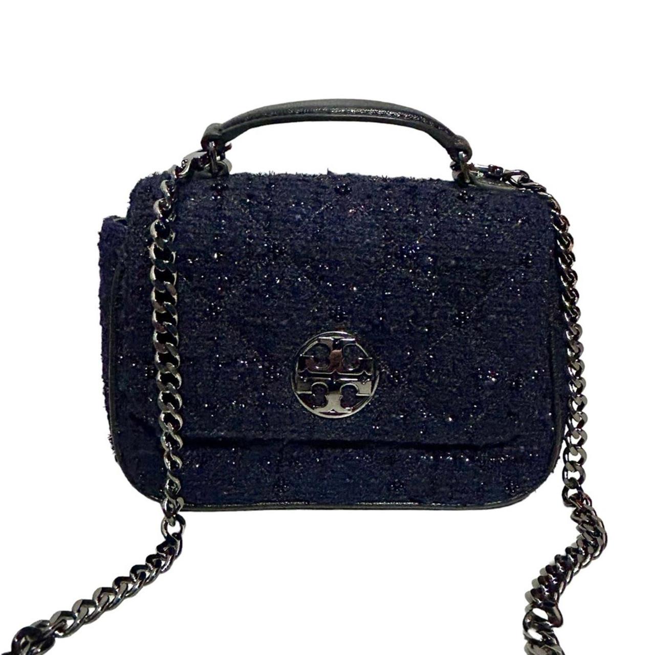 定番★Tory Burch Willa Denim Mini Top Handle Bag 162958 TORY BURCH WILLA MINI TOP HANDLE BAG 162958 IN DENIM
