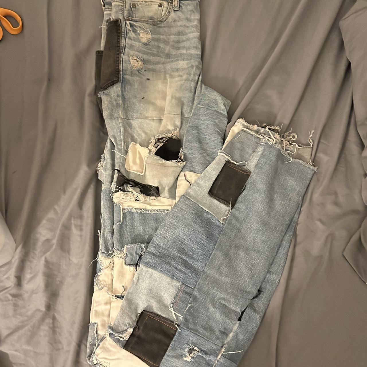 Stacked Extendo Patchwork Jeans *not my work* - Depop