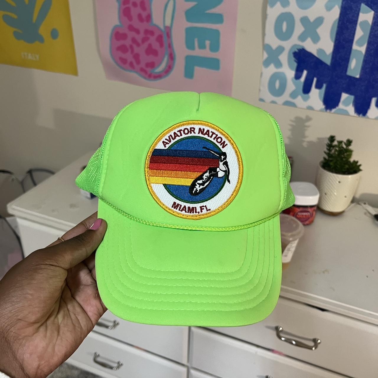green aviator nation hat so cute out of stock on... Depop