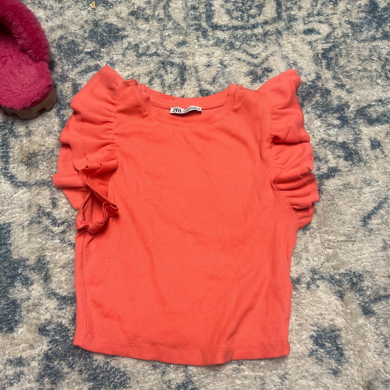 zara ruffle top good condition super cute Depop