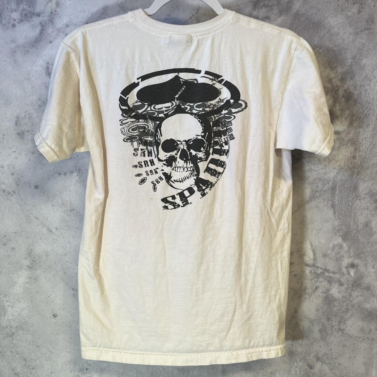 SRH Spade & Skull Graphic T Shirt Double Sided White... - Depop