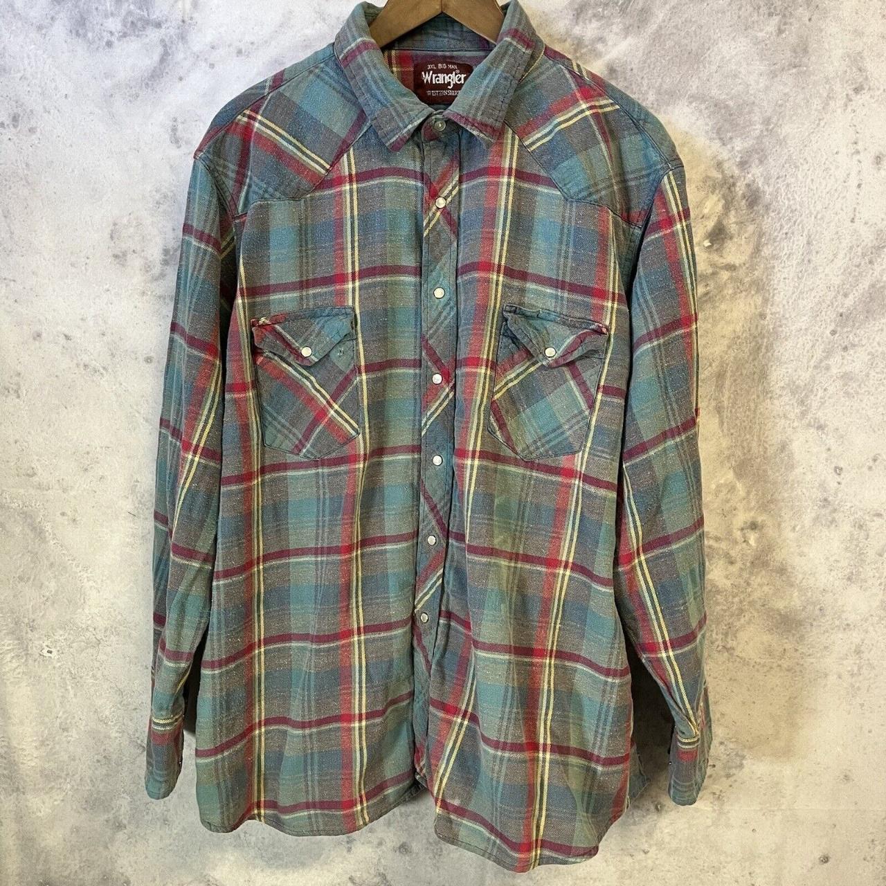 Wrangler Western Shirt Flannel Button Up 3XL Big... - Depop