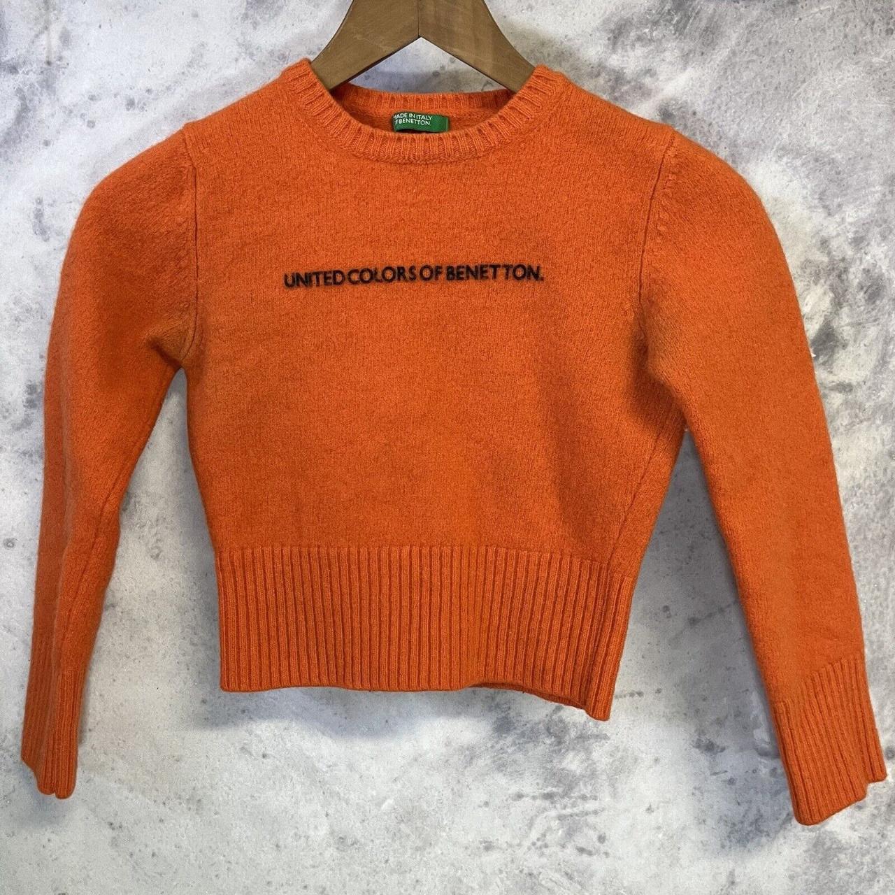 Vintage United Colors of Benetton Sweater Crop... - Depop