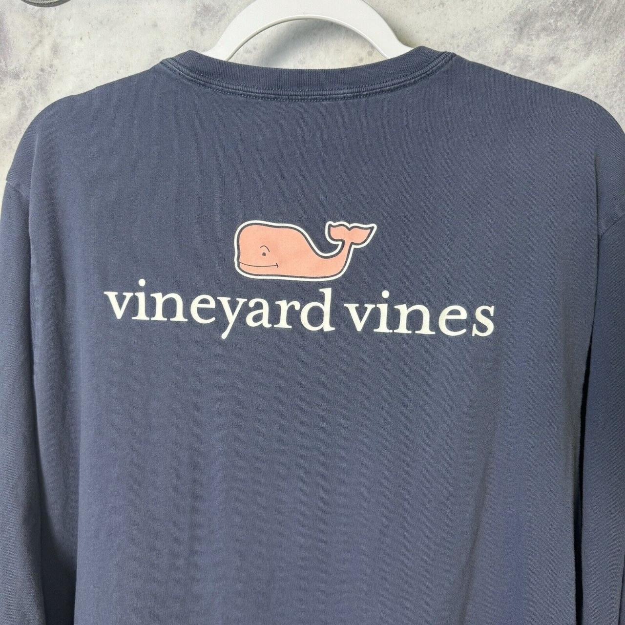 Vineyard Vines T Shirt Adult Large Blue Long Sleeve... - Depop