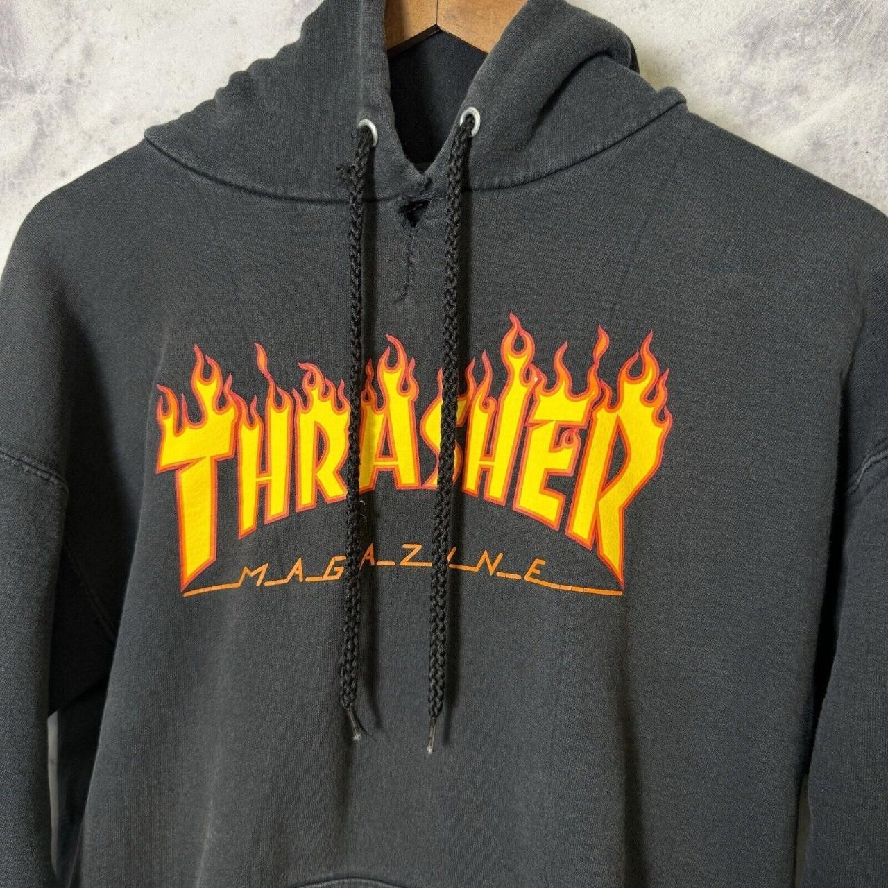 Black and yellow thrasher cheap hoodie