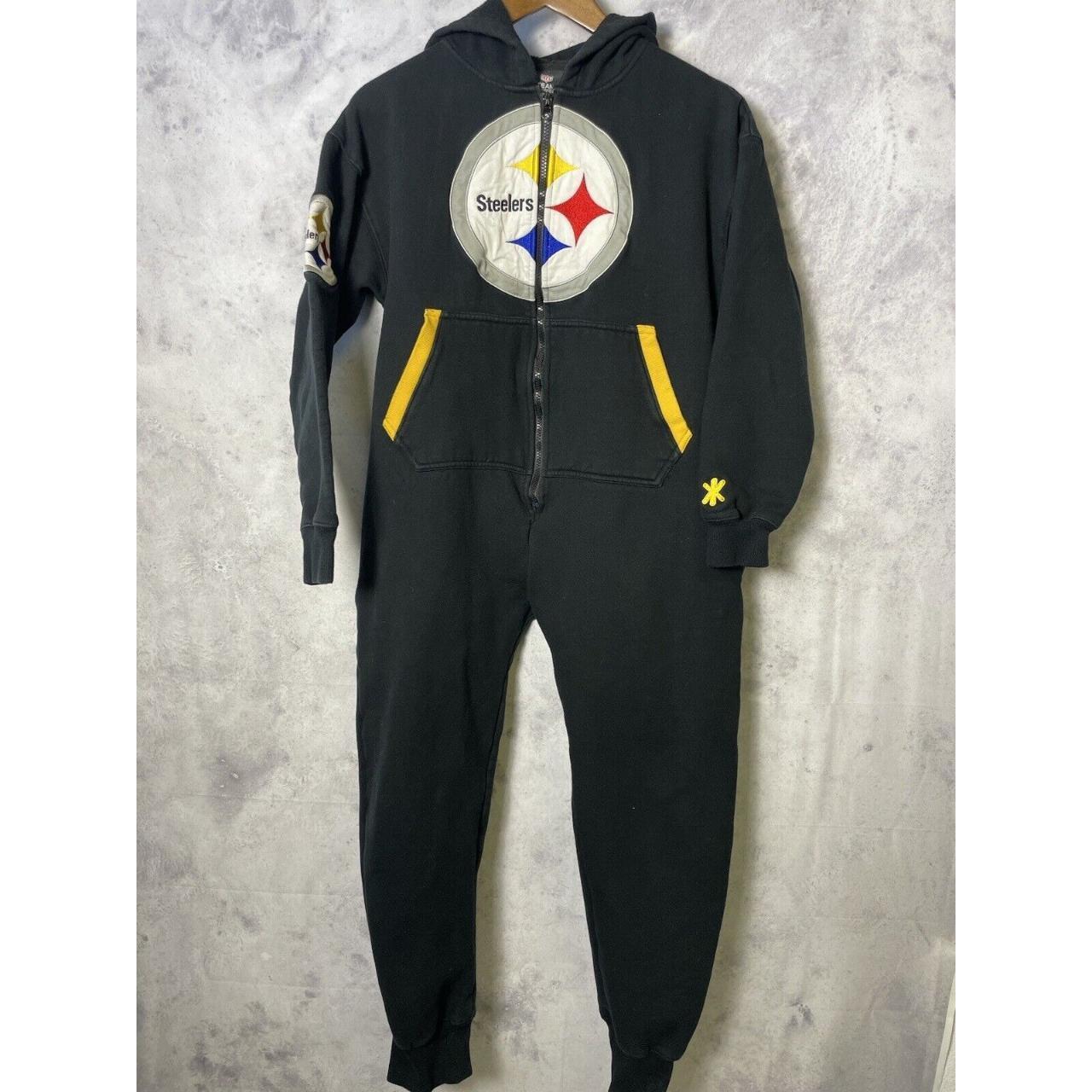 Pittsburgh Steelers Onesie Adult XS Black