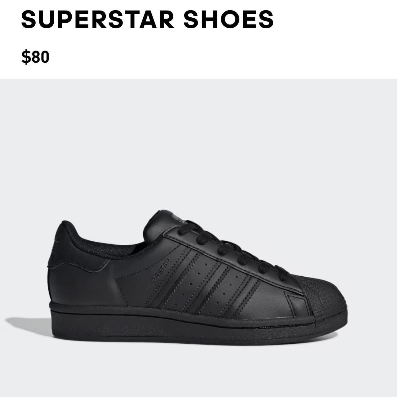 brand new all black superstars box not included... - Depop