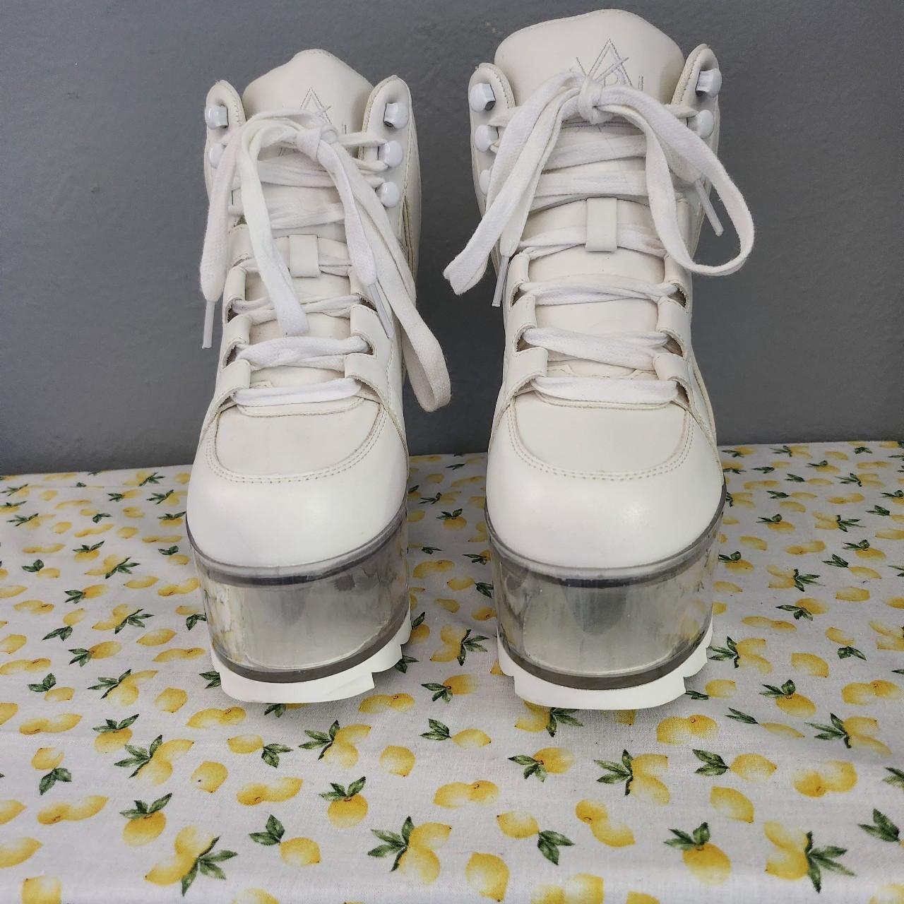 yru white platform sneakers
