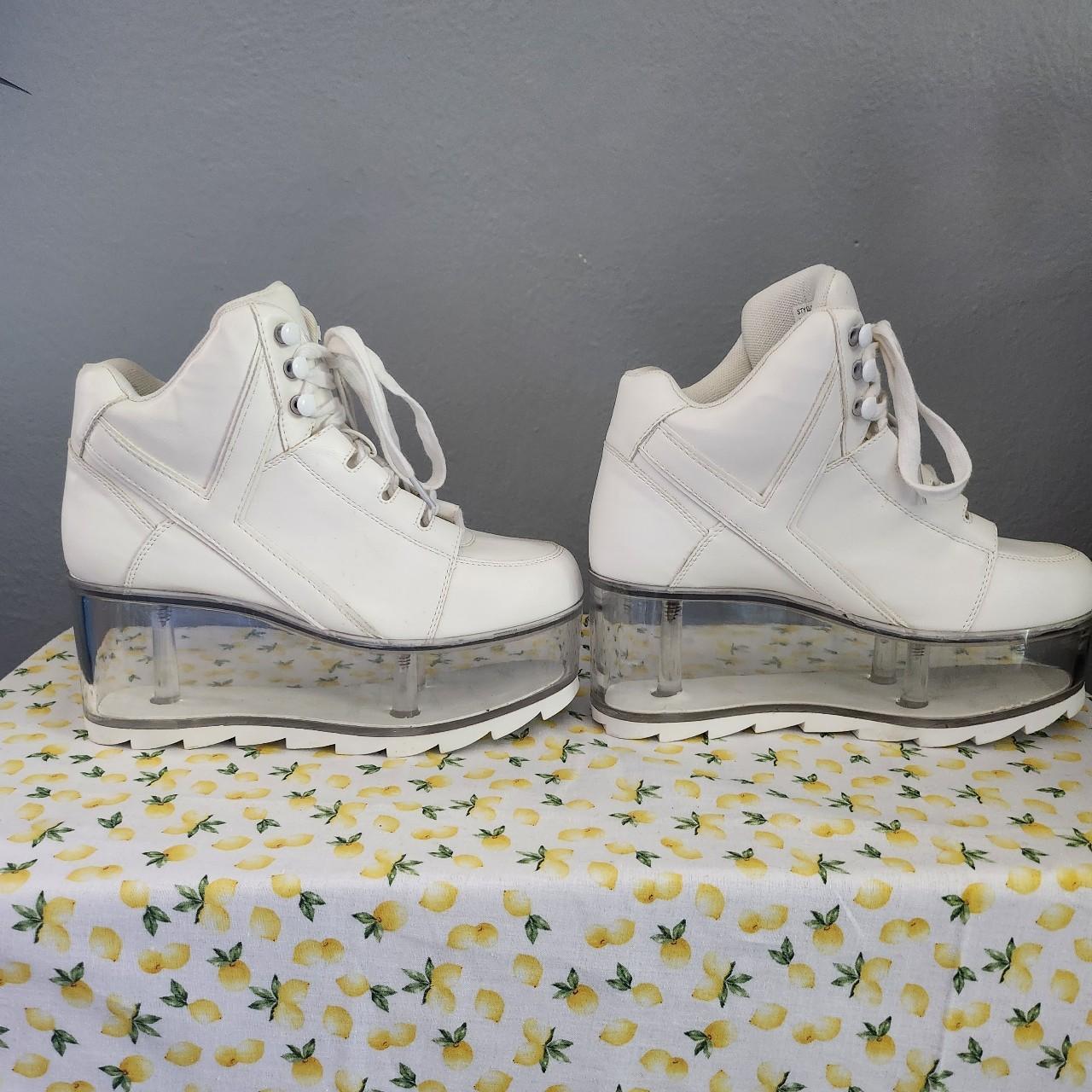 yru white platform sneakers